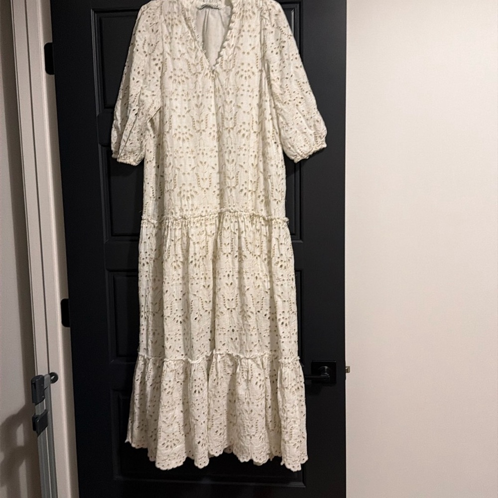 NWT Zara eyelet maxi dress Size S